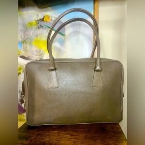 Authentic Prada Pyramid Leather Olive Green Bag Handbag